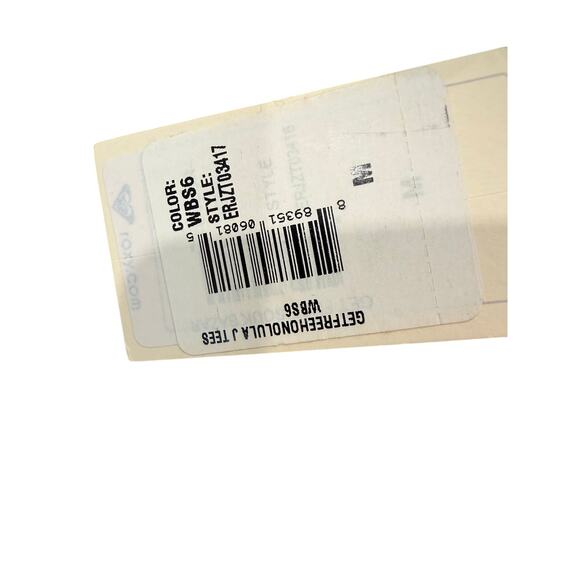 Roxy Tank Top White Blue Purple Pattern V‑Neck Scoop Back M NWT - Picture 4 of 10